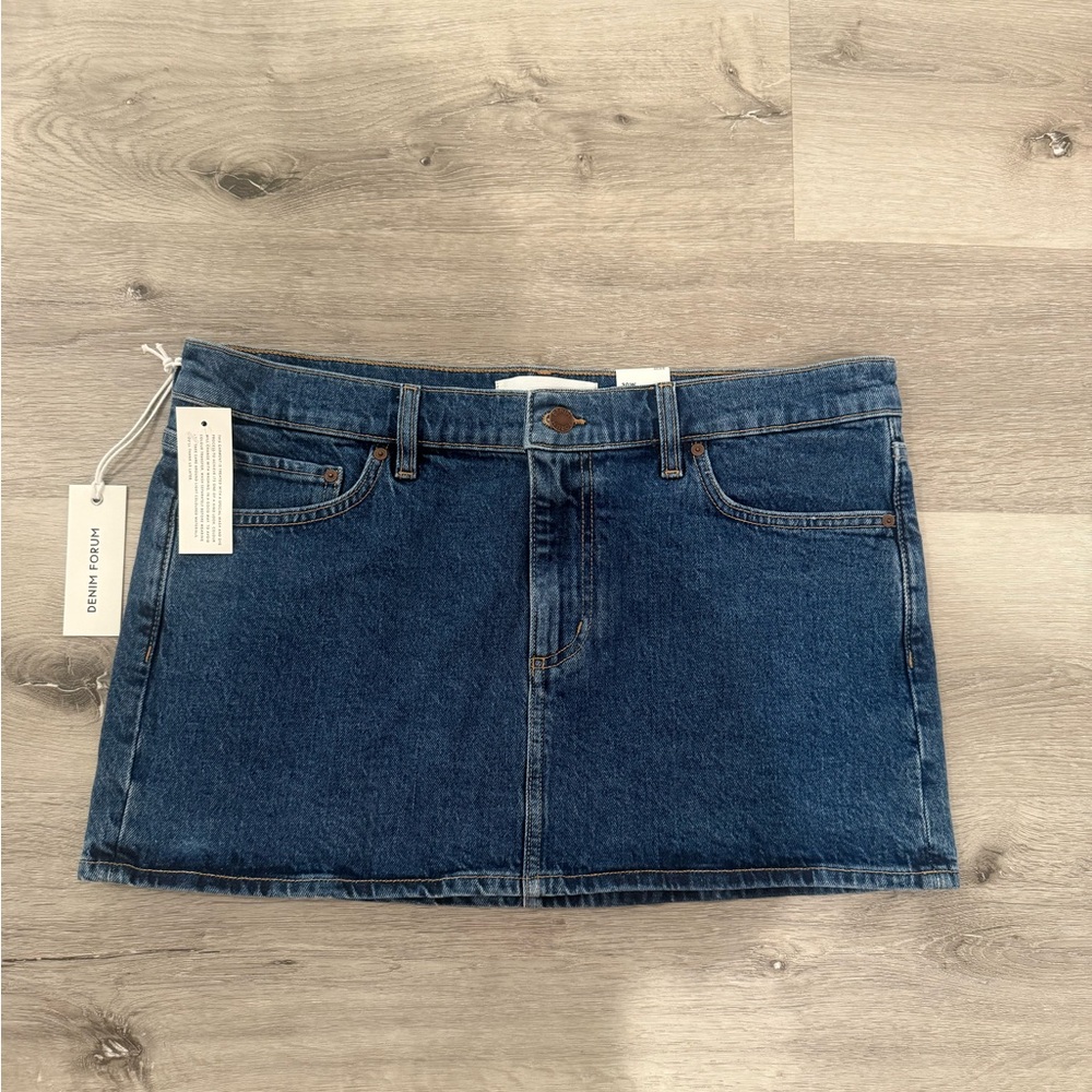 Aritzia Denim Forum Alba Super Lo-Rise Micro Denim Skirt NWT